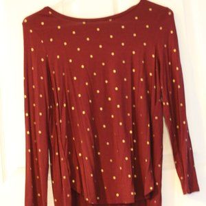Red and gold polka dot long sleeve - Old Navy